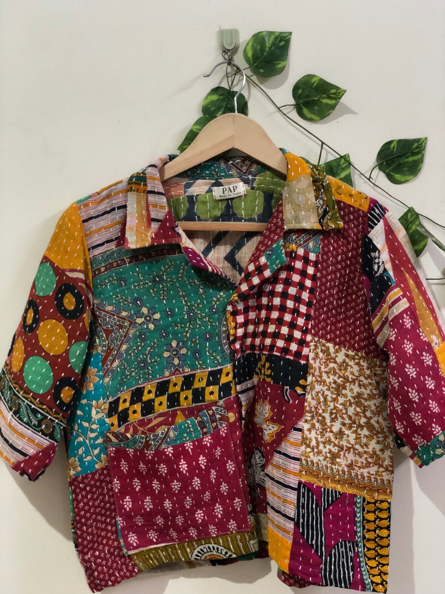 Patchwork Quilted crop Jacket