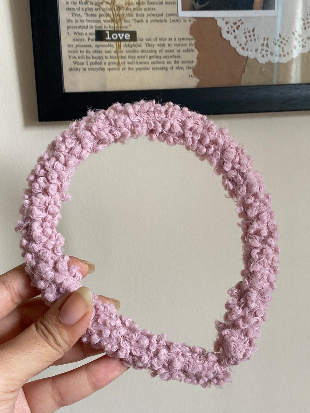 Curly furry headbands