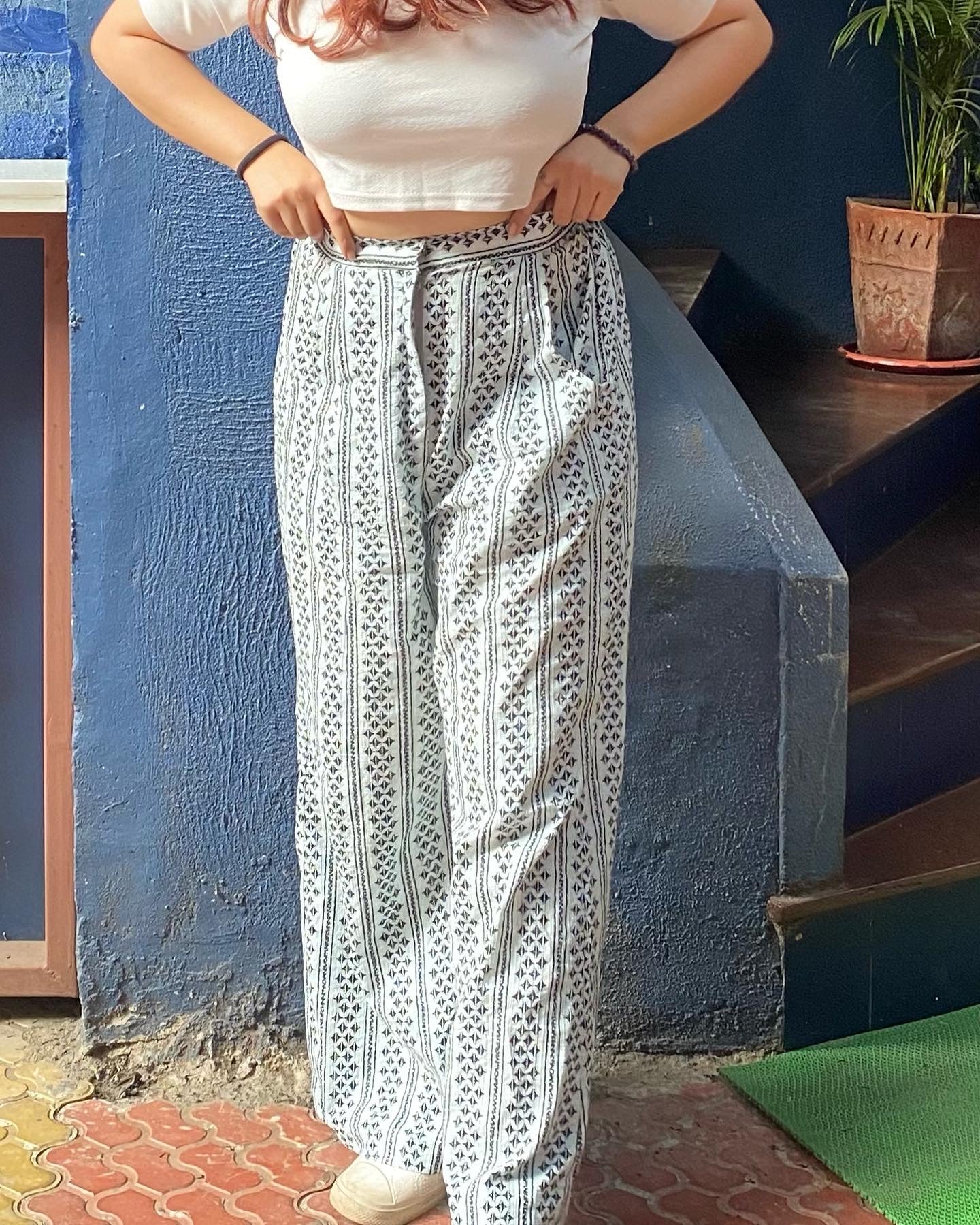 Cotton Printed Flare Pant