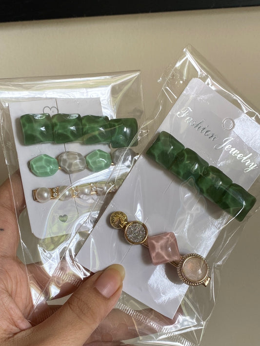 Stone hairclips