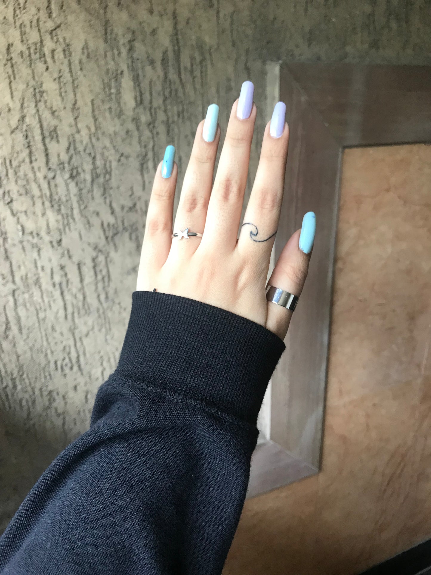 Couple butterfly rings