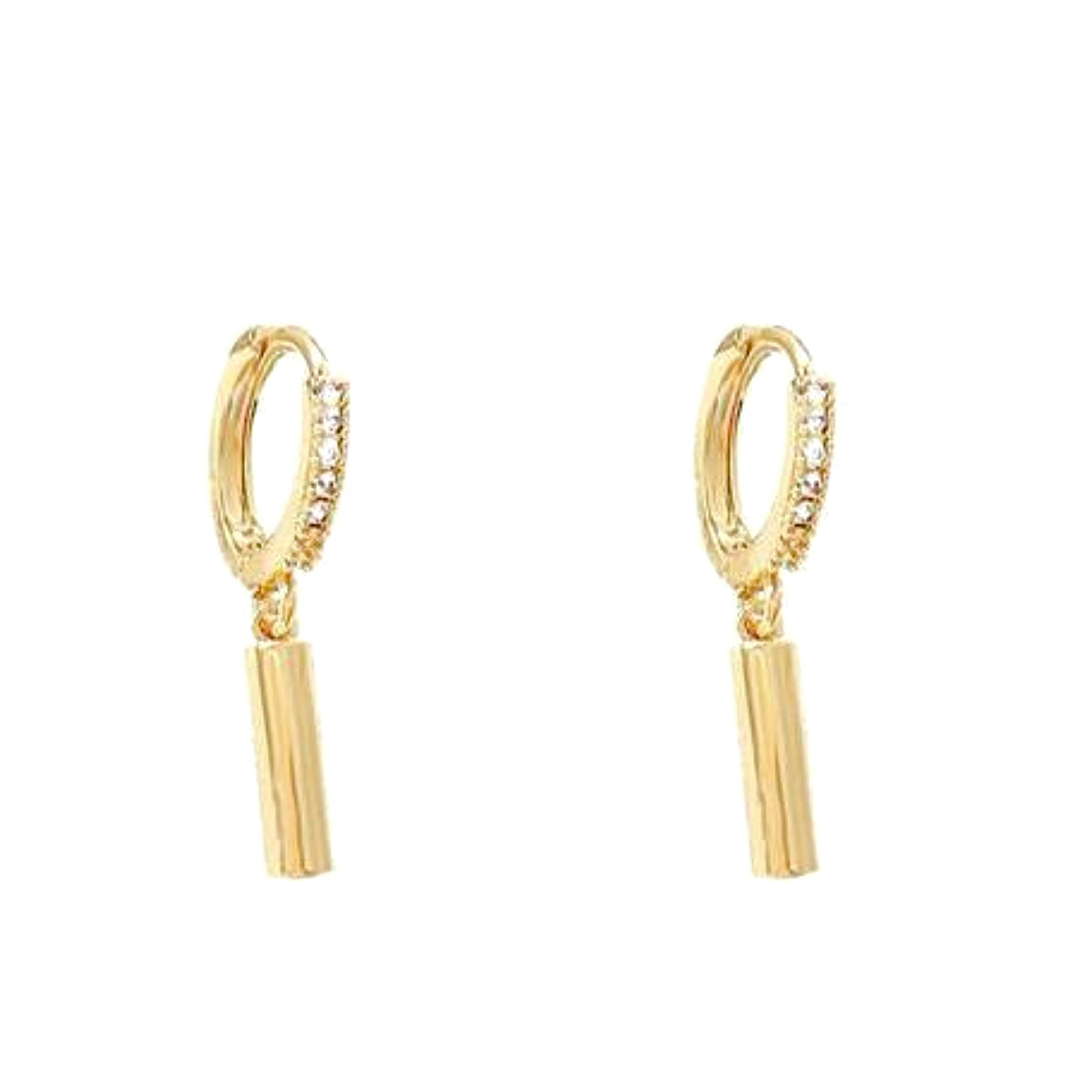 Bar Cylindrical drop earrings