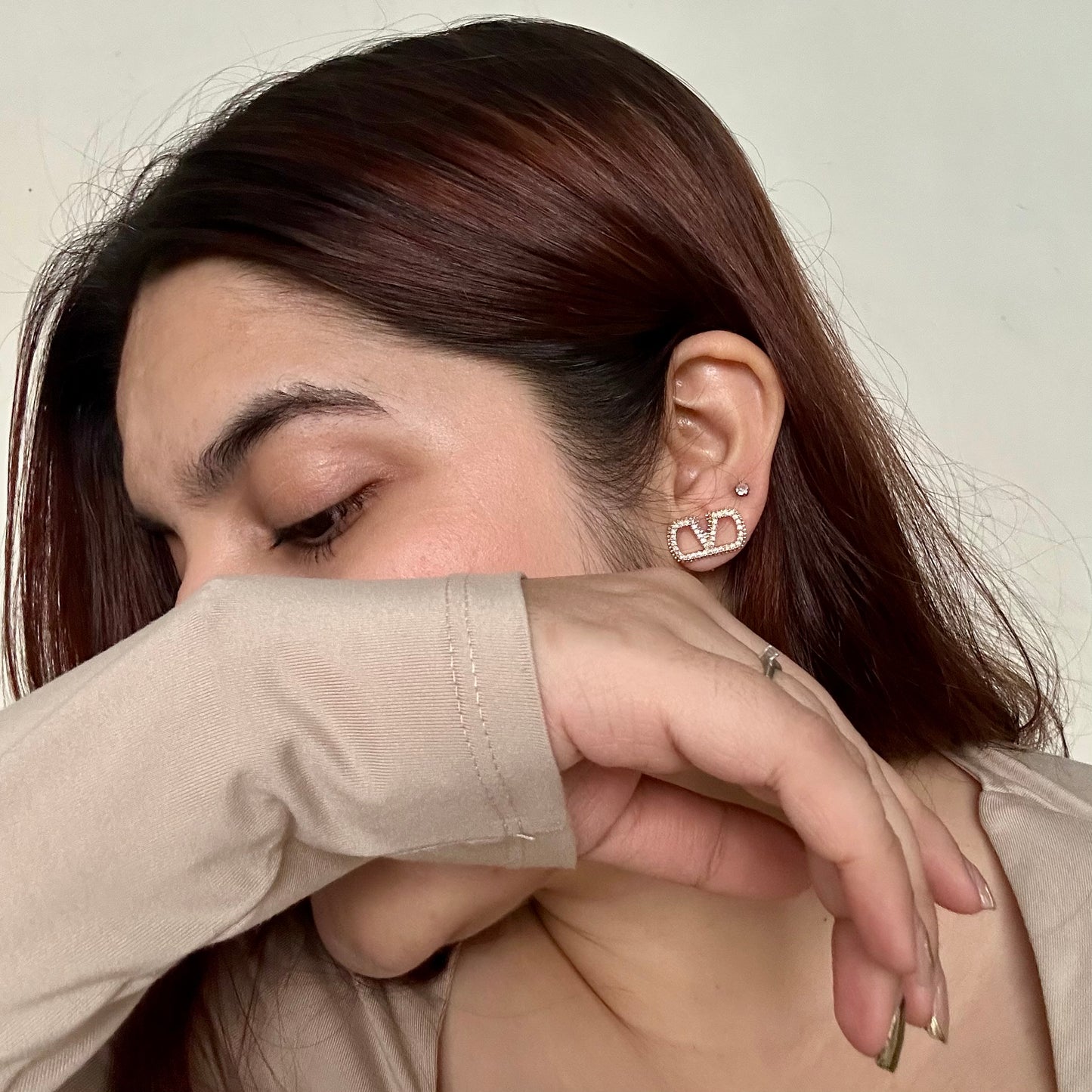 VALENTINO STUDDED EARRINGS DUPE | 18K GOLD PLATED