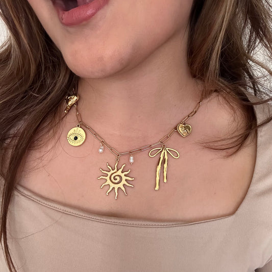 MULTI CHARM GOLD NECKLACE