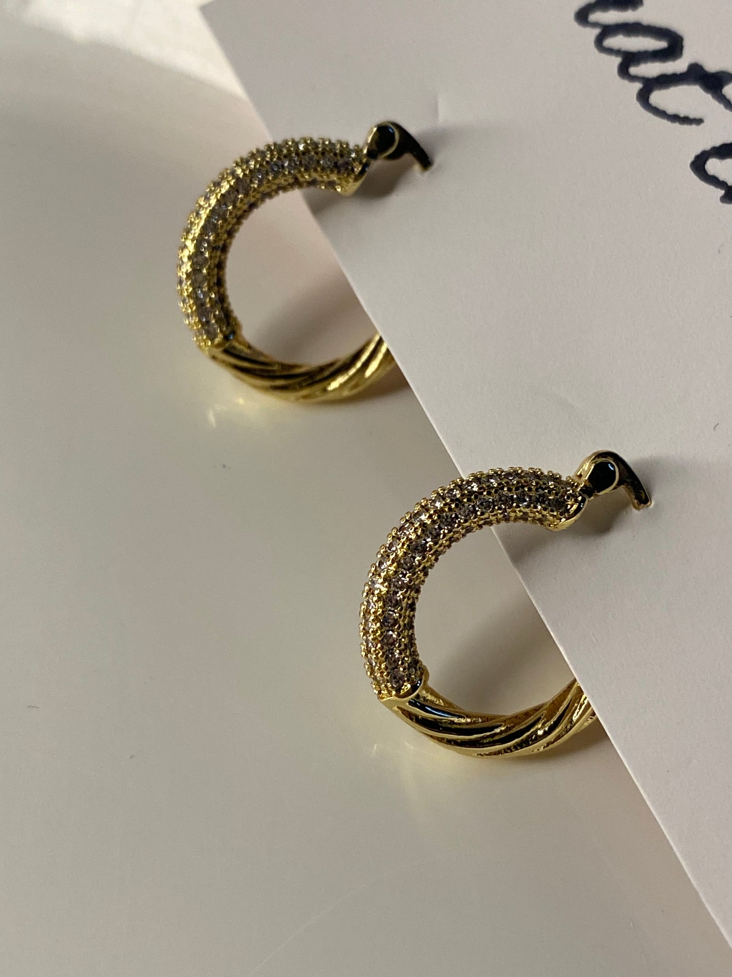 Eyra Gold Sparkle Hoops