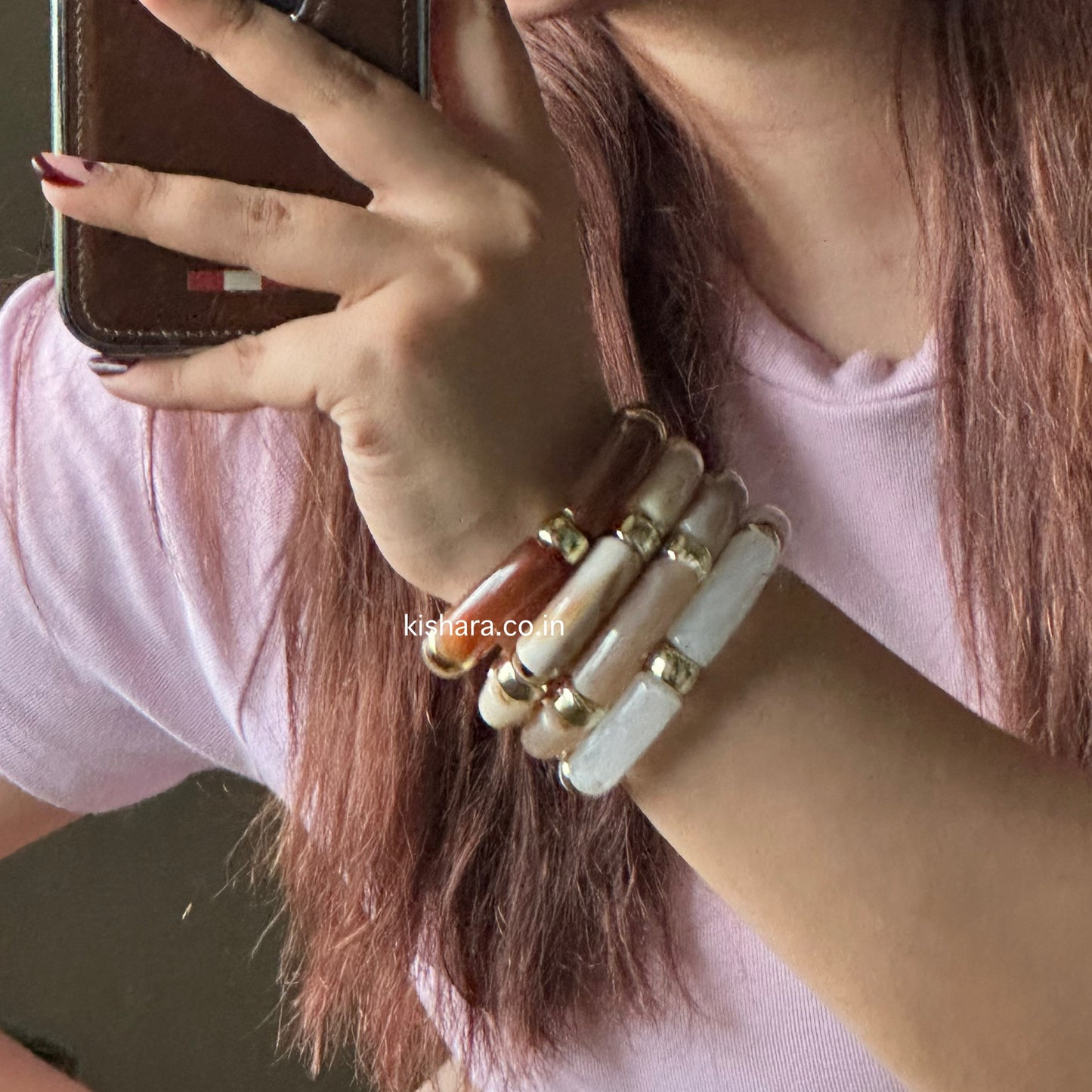 VINTAGE ACRYLIC BRACELET SET OF 4