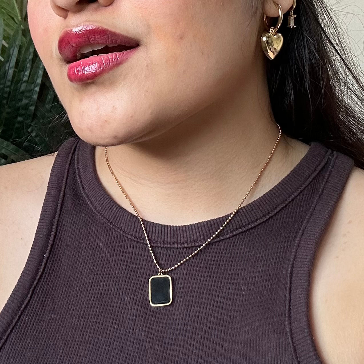 Black Locket Necklace