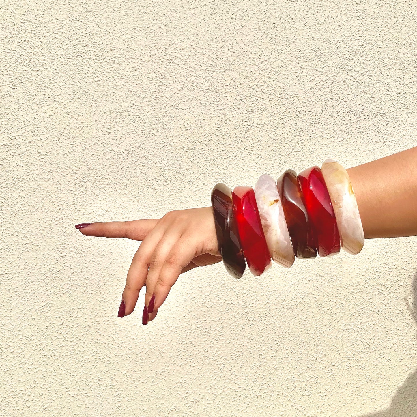 Resin Bangle Stack