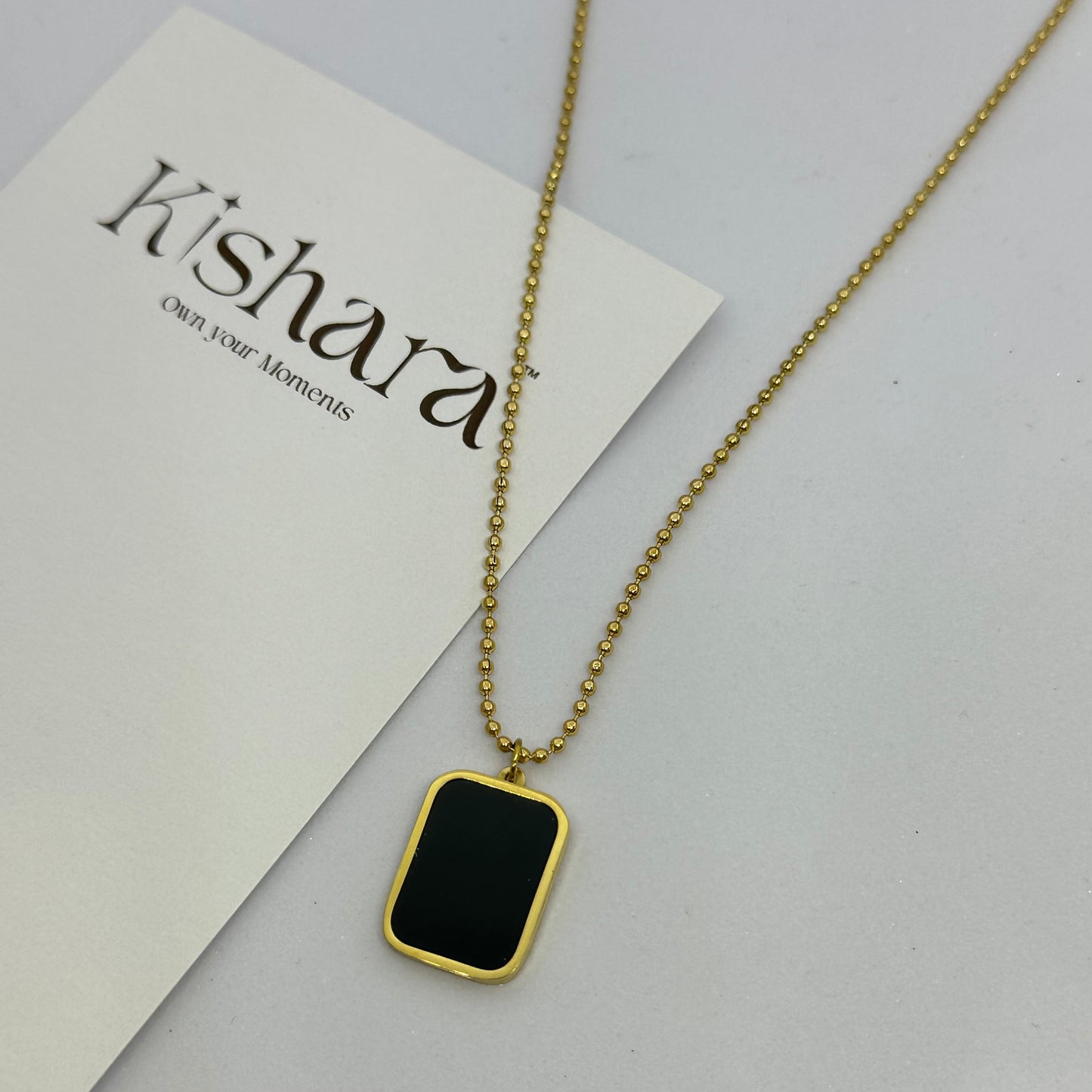 Black Locket Necklace