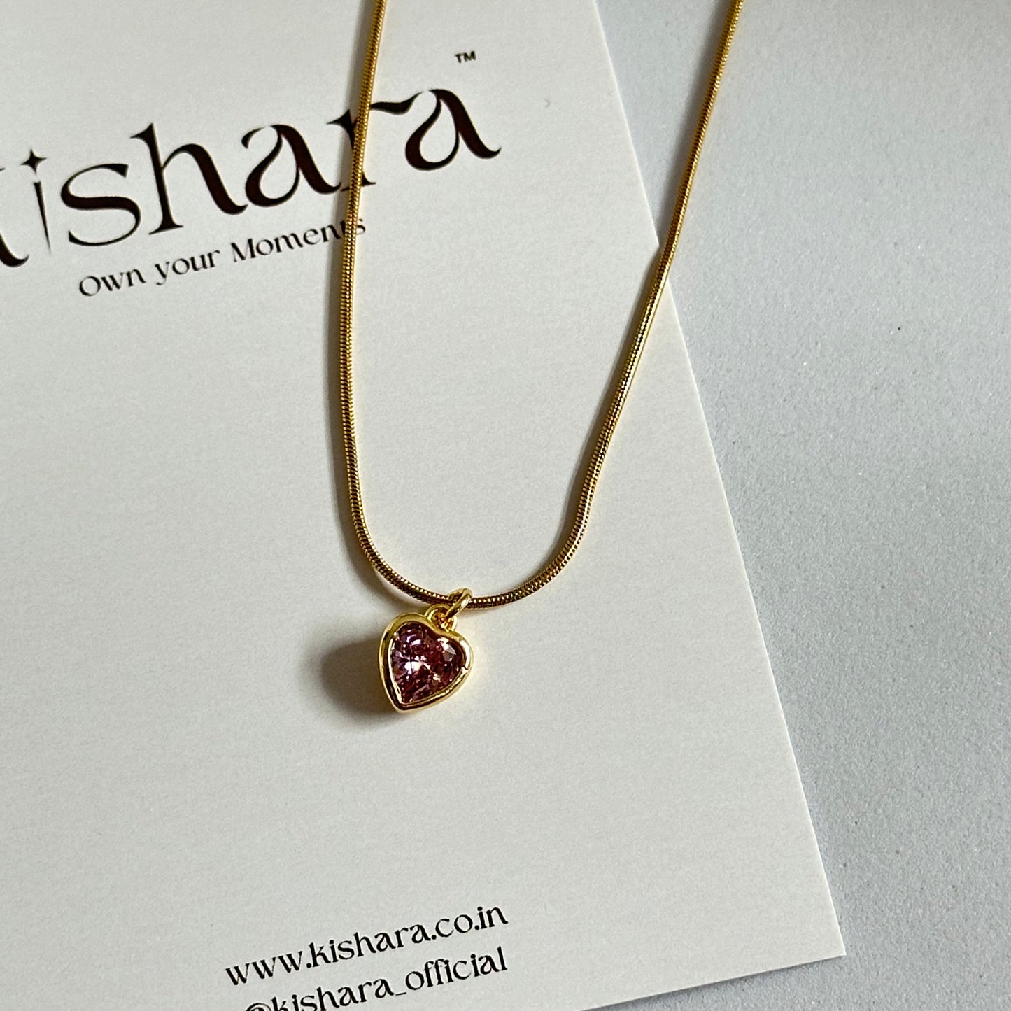 SOLITAIRE HEART NECKLACE