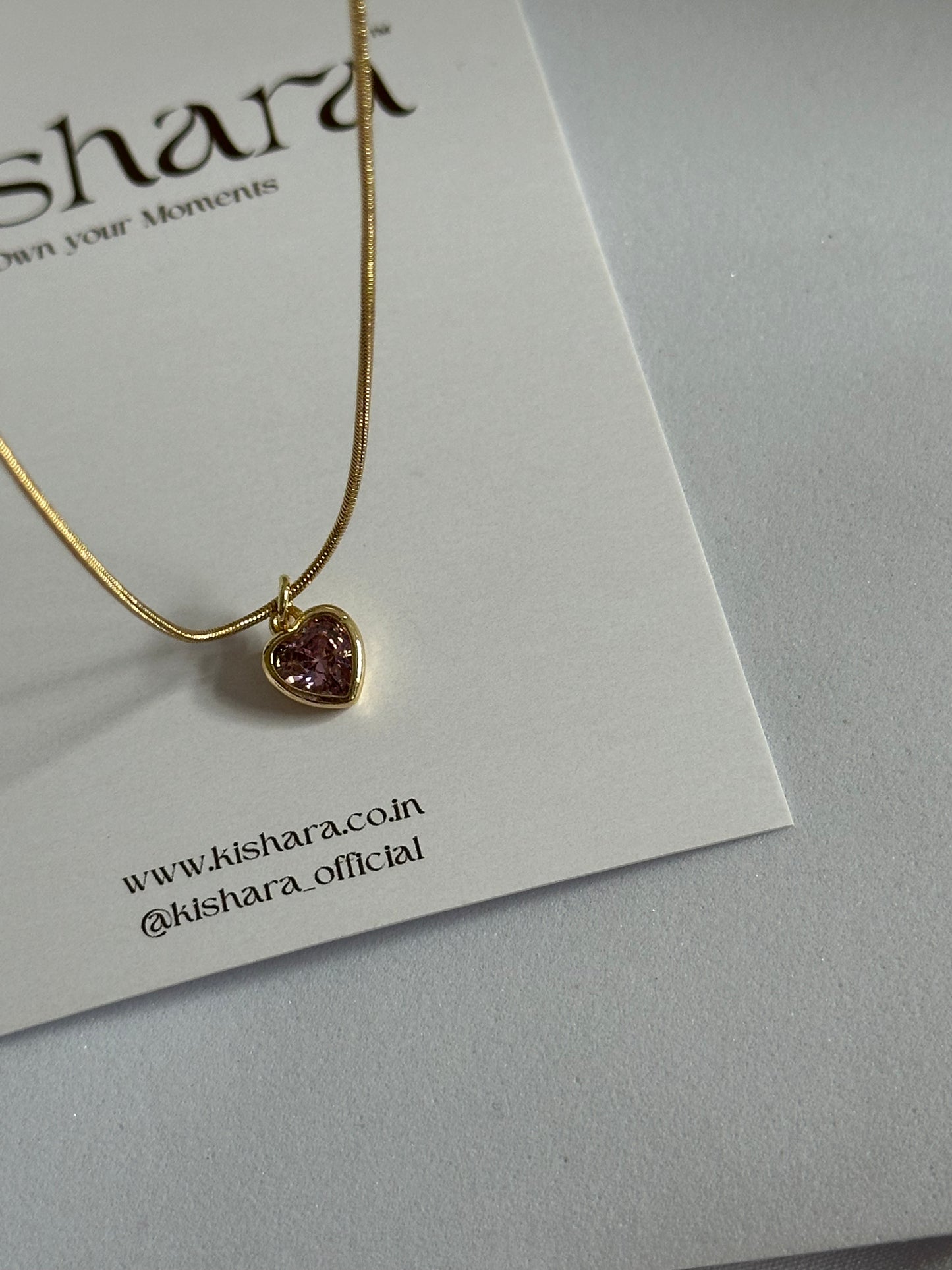 SOLITAIRE HEART NECKLACE