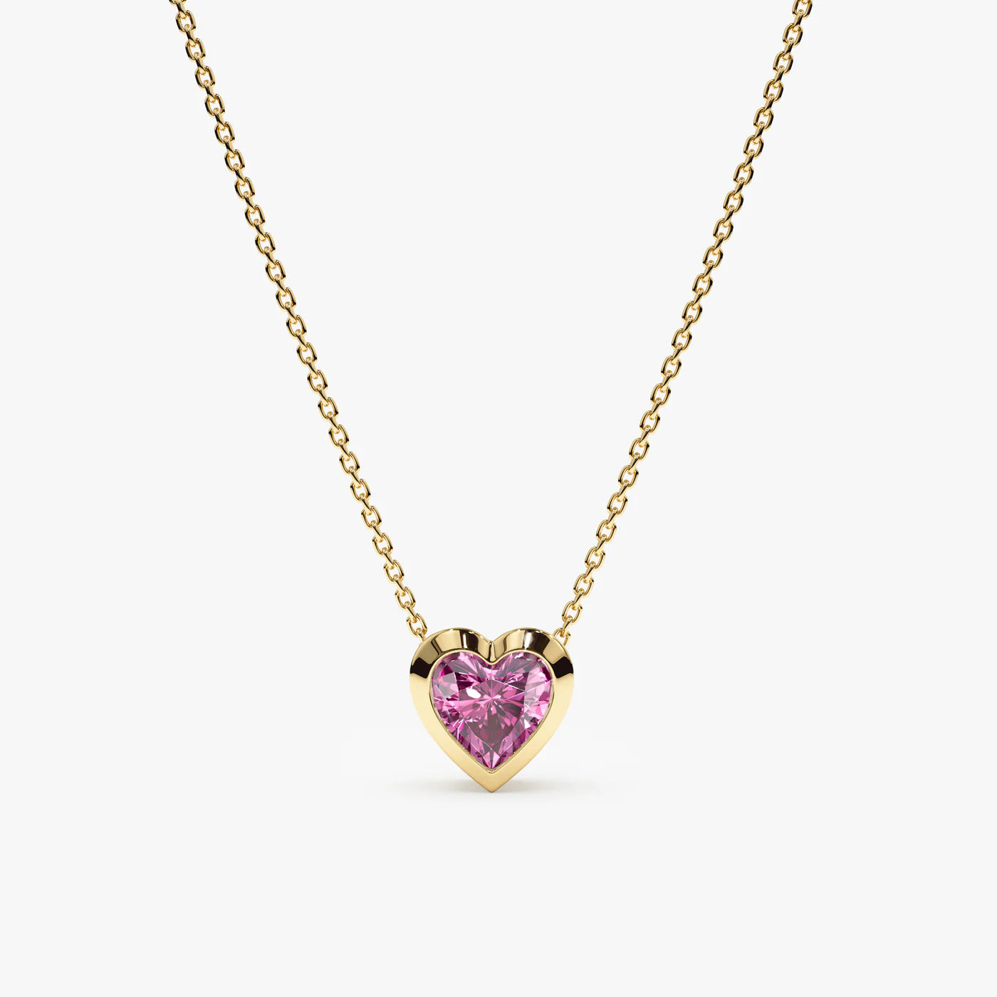 SOLITAIRE HEART NECKLACE