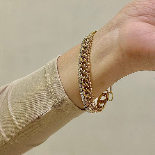 TRIPLE LAYER BEJEWEL BRACELET