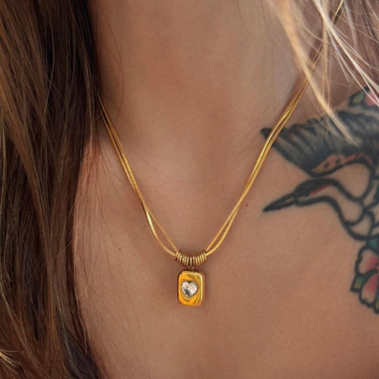 HEART RING NECKLACE