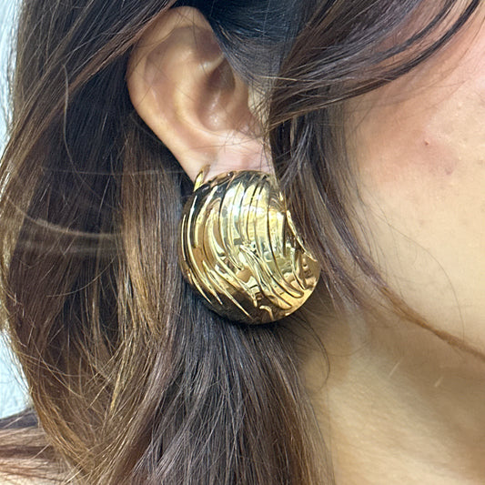 CHUNKY GOLD DOME STUDS