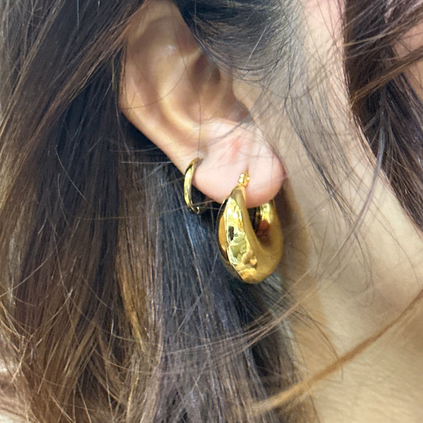 GOLD CRESCENT HOOPS