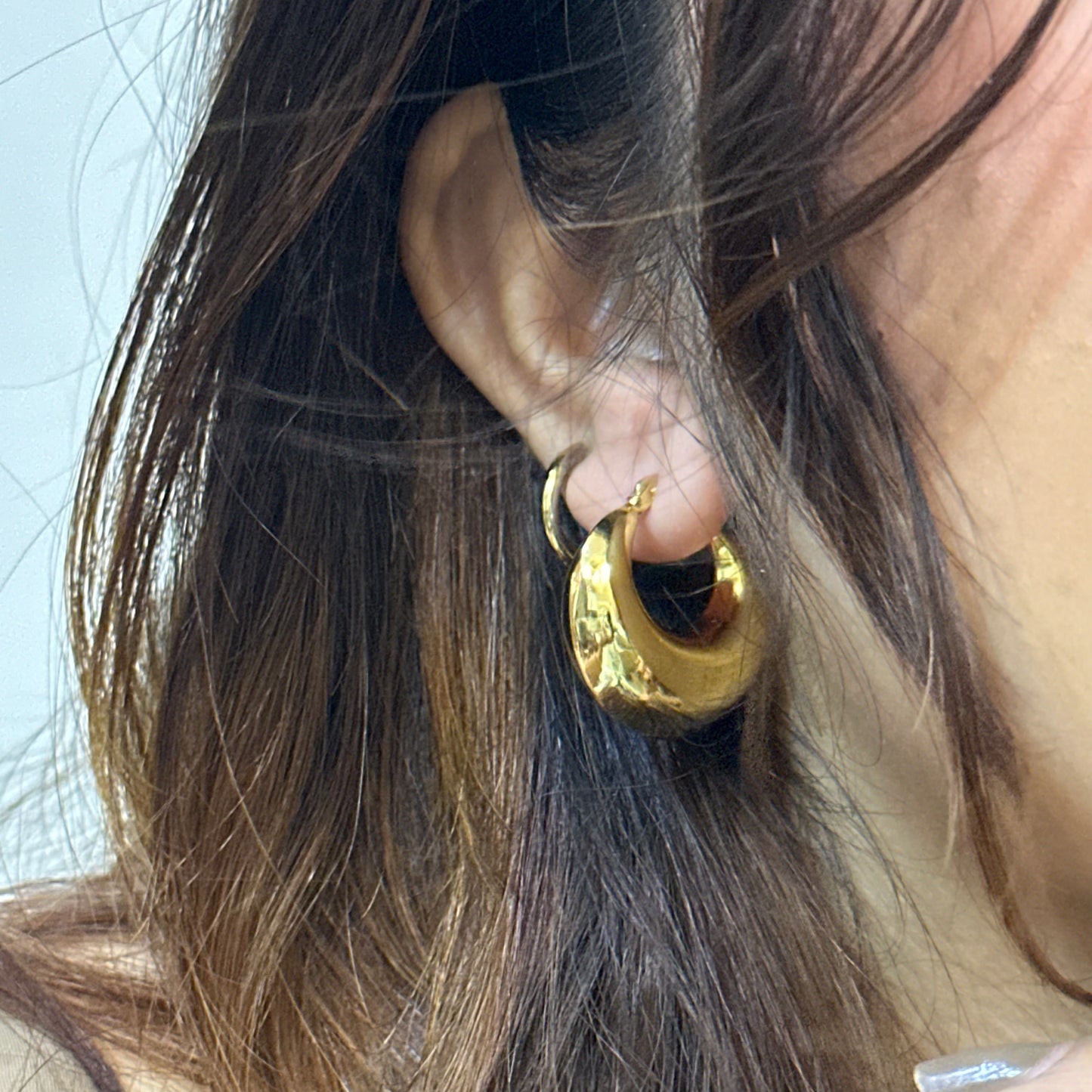 GOLD CRESCENT HOOPS