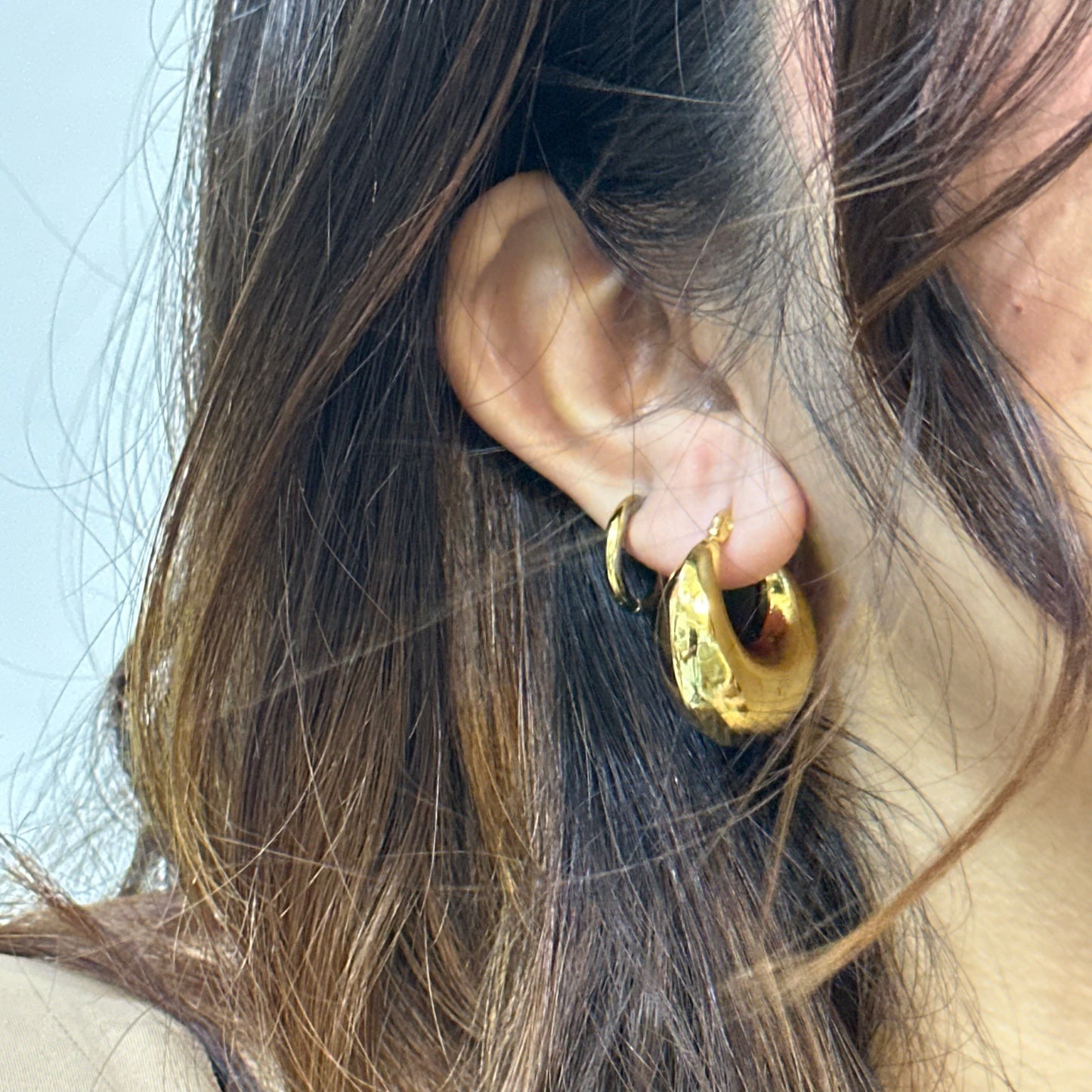 GOLD CRESCENT HOOPS