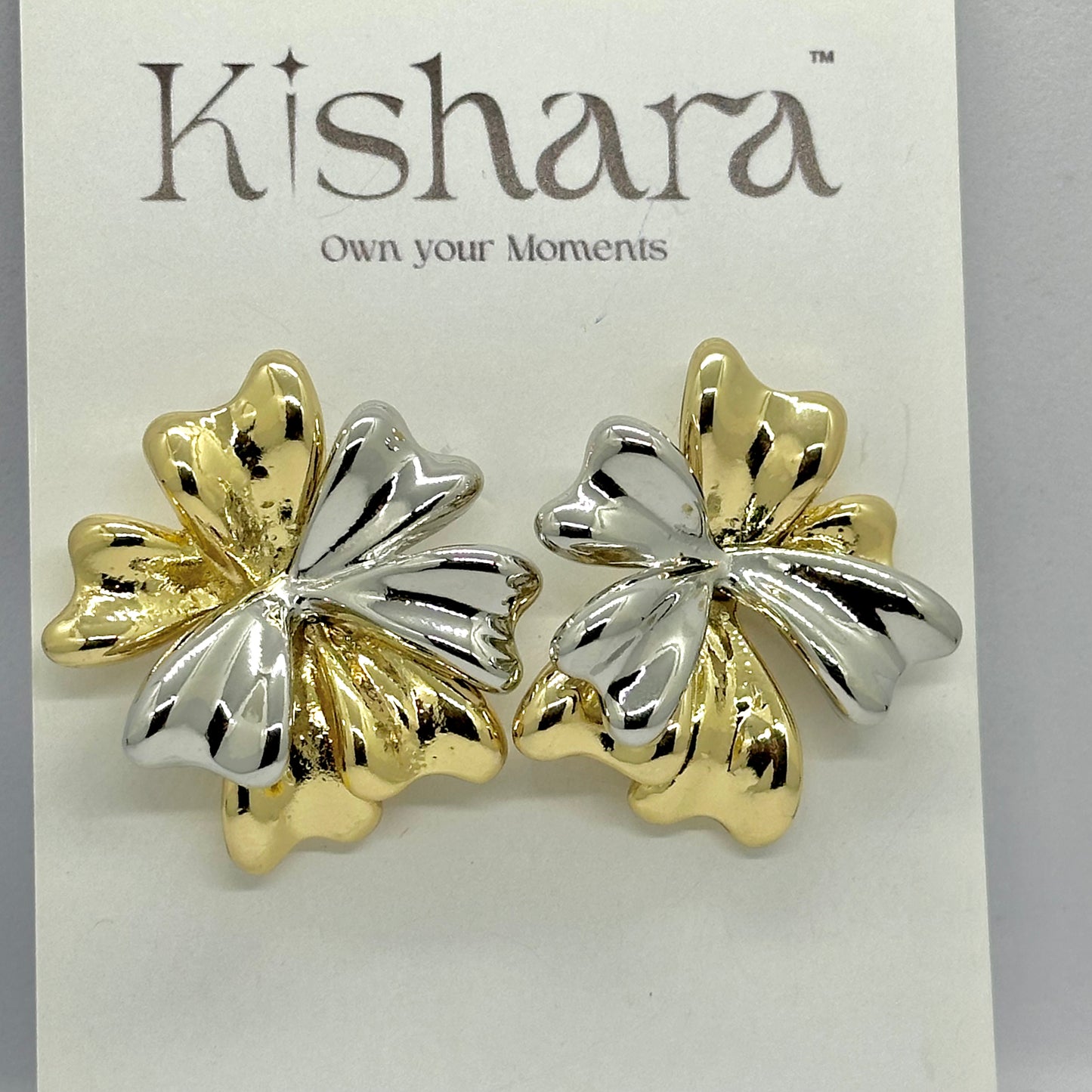 DUO TONE BLOOM STUDS