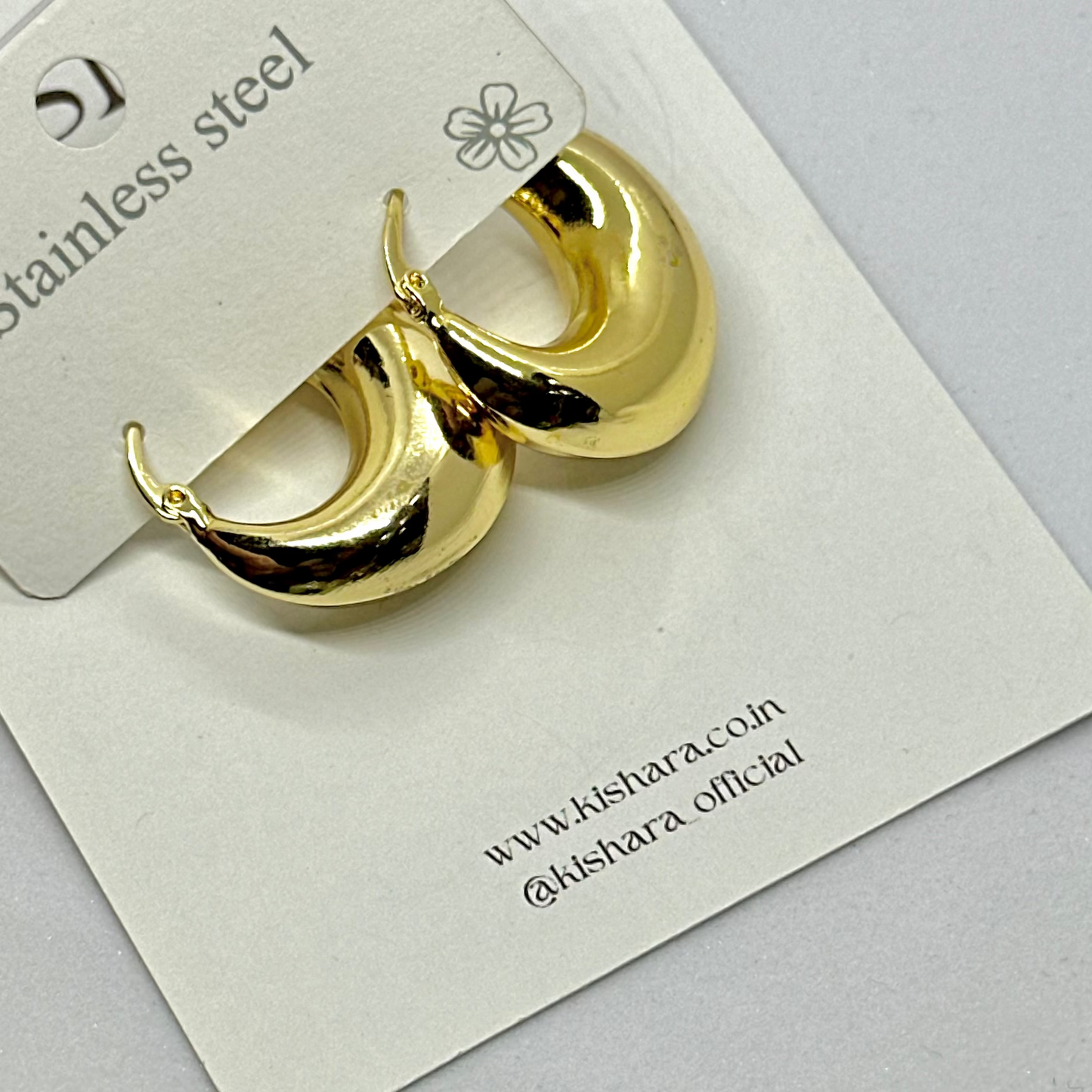 GOLD CRESCENT HOOPS