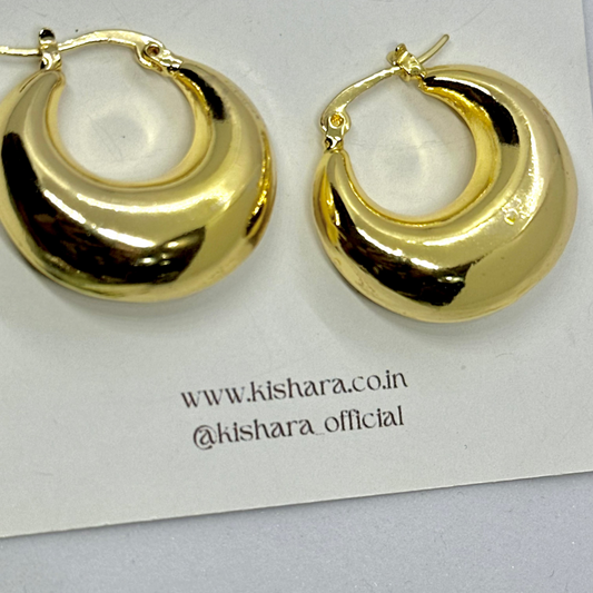 GOLD CRESCENT HOOPS
