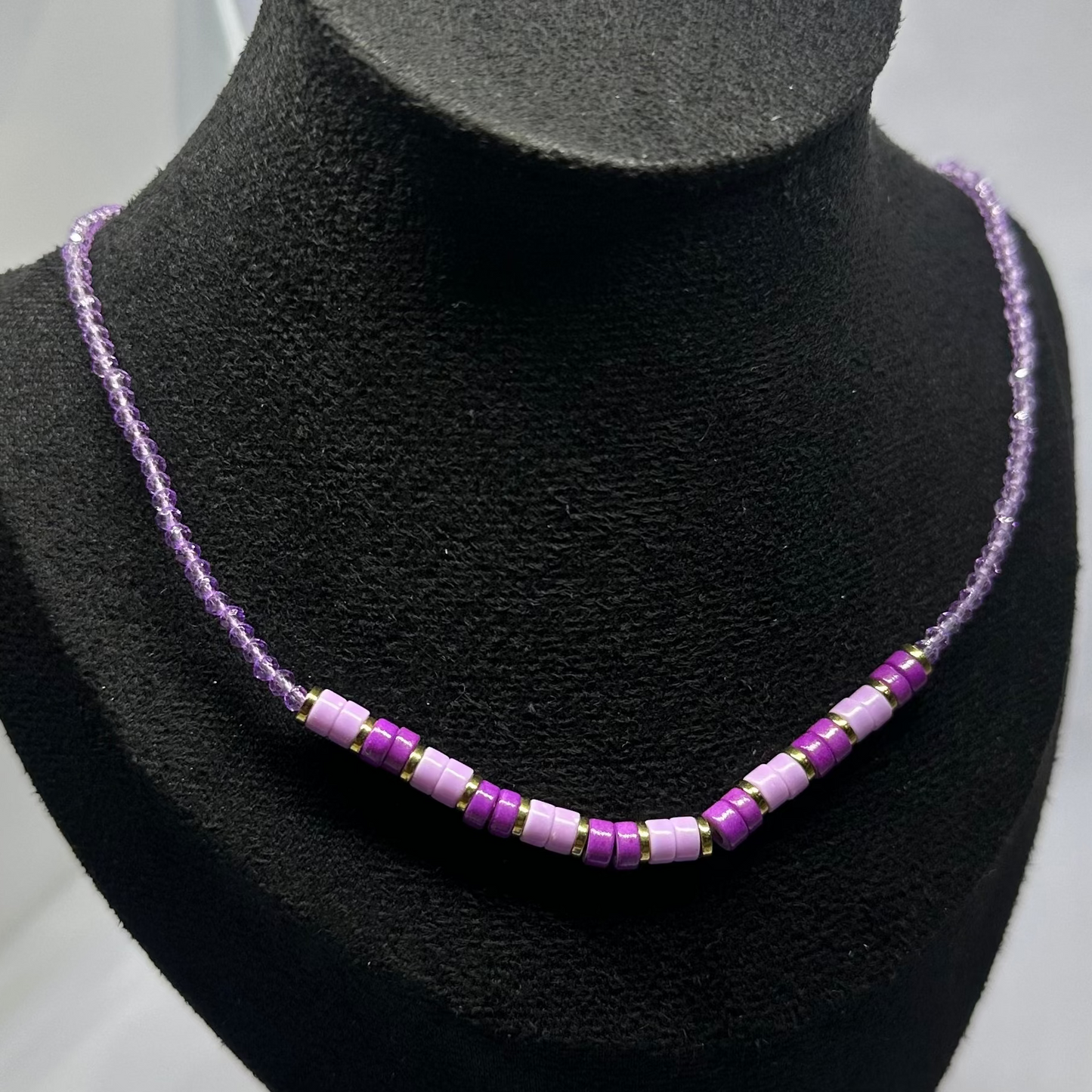 ORCHID BEADED NECKLACE