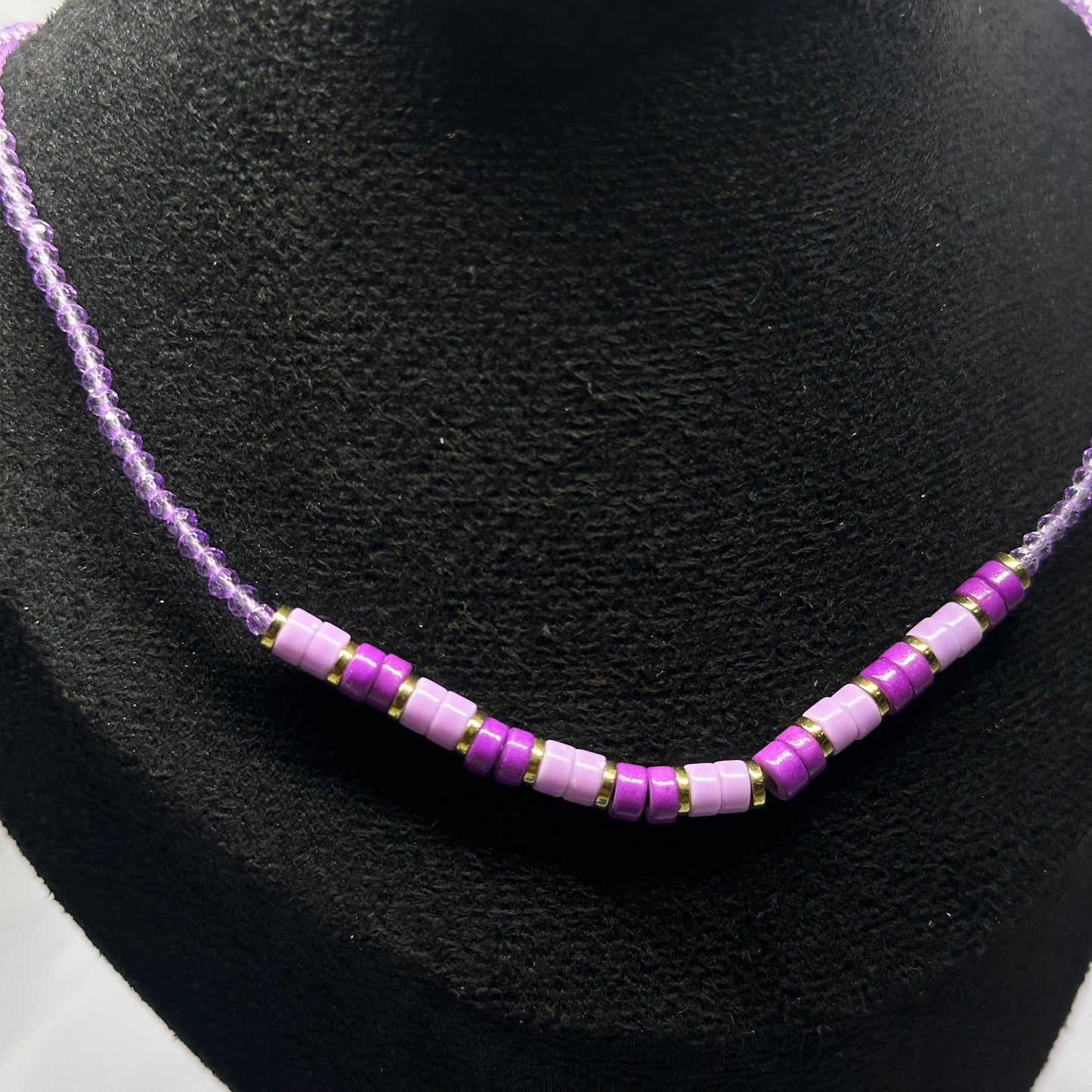 ORCHID BEADED NECKLACE