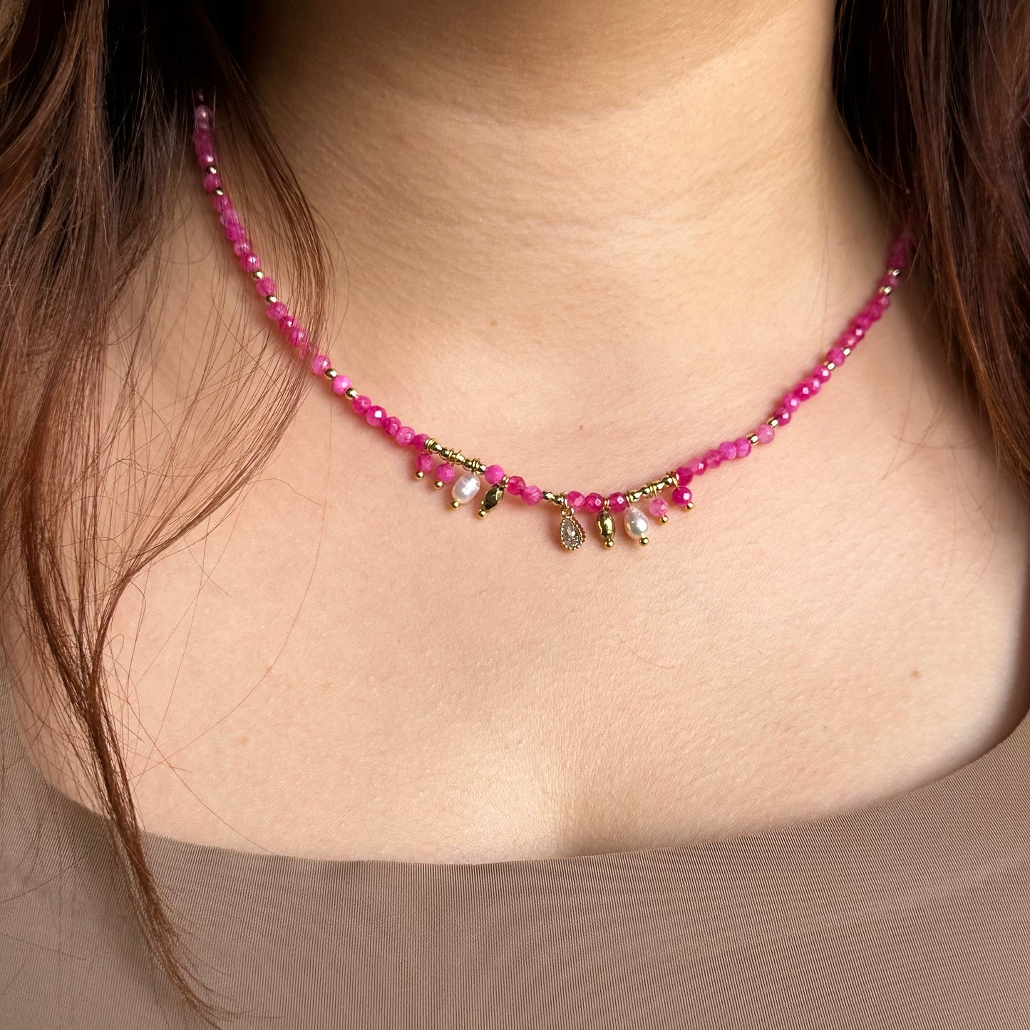 BOHEMIAN BERRY CHARM NECKLACE