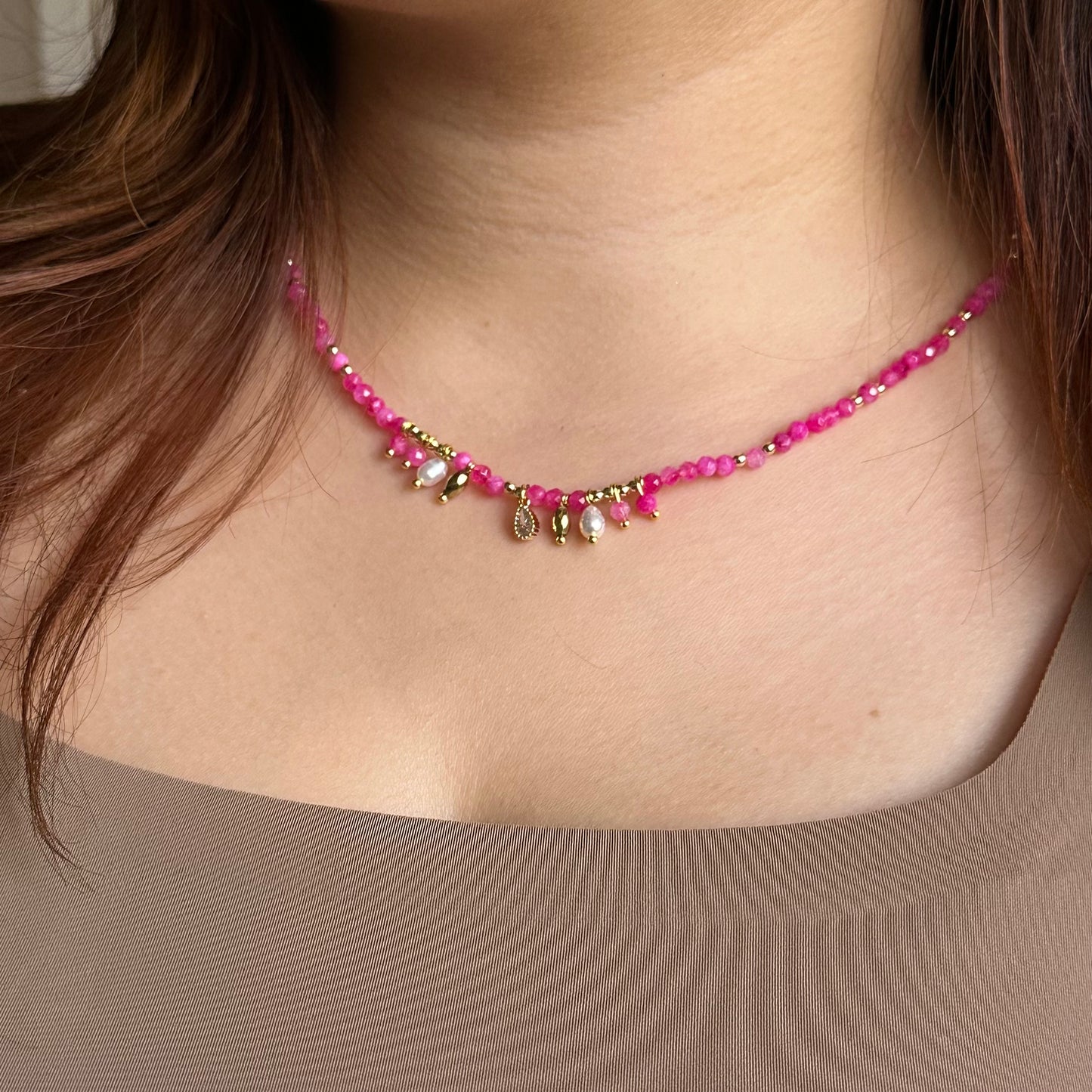 BOHEMIAN BERRY CHARM NECKLACE