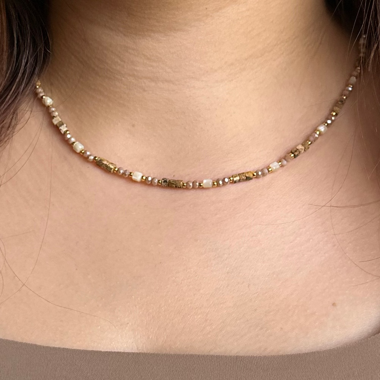 ESPRESSO BEADED NECKLACE