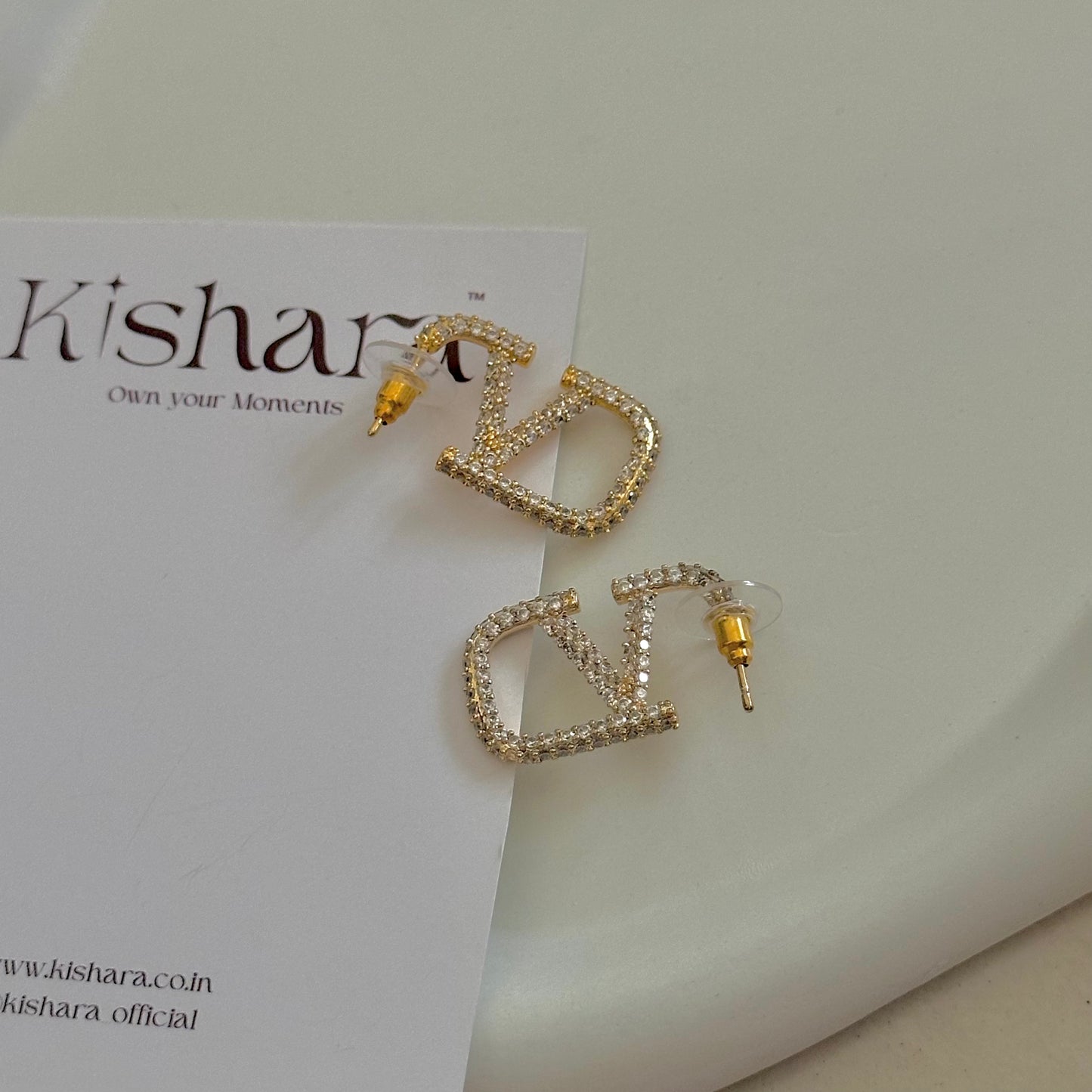 VALENTINO STUDDED EARRINGS DUPE | 18K GOLD PLATED