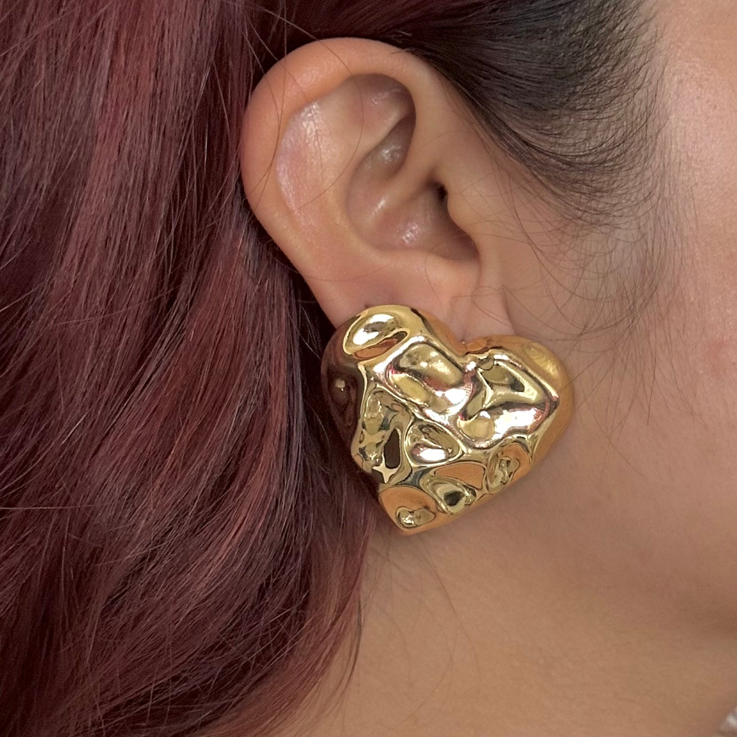CHUNKY BOLD GOLD EARRING | 18K GOLD PLATED