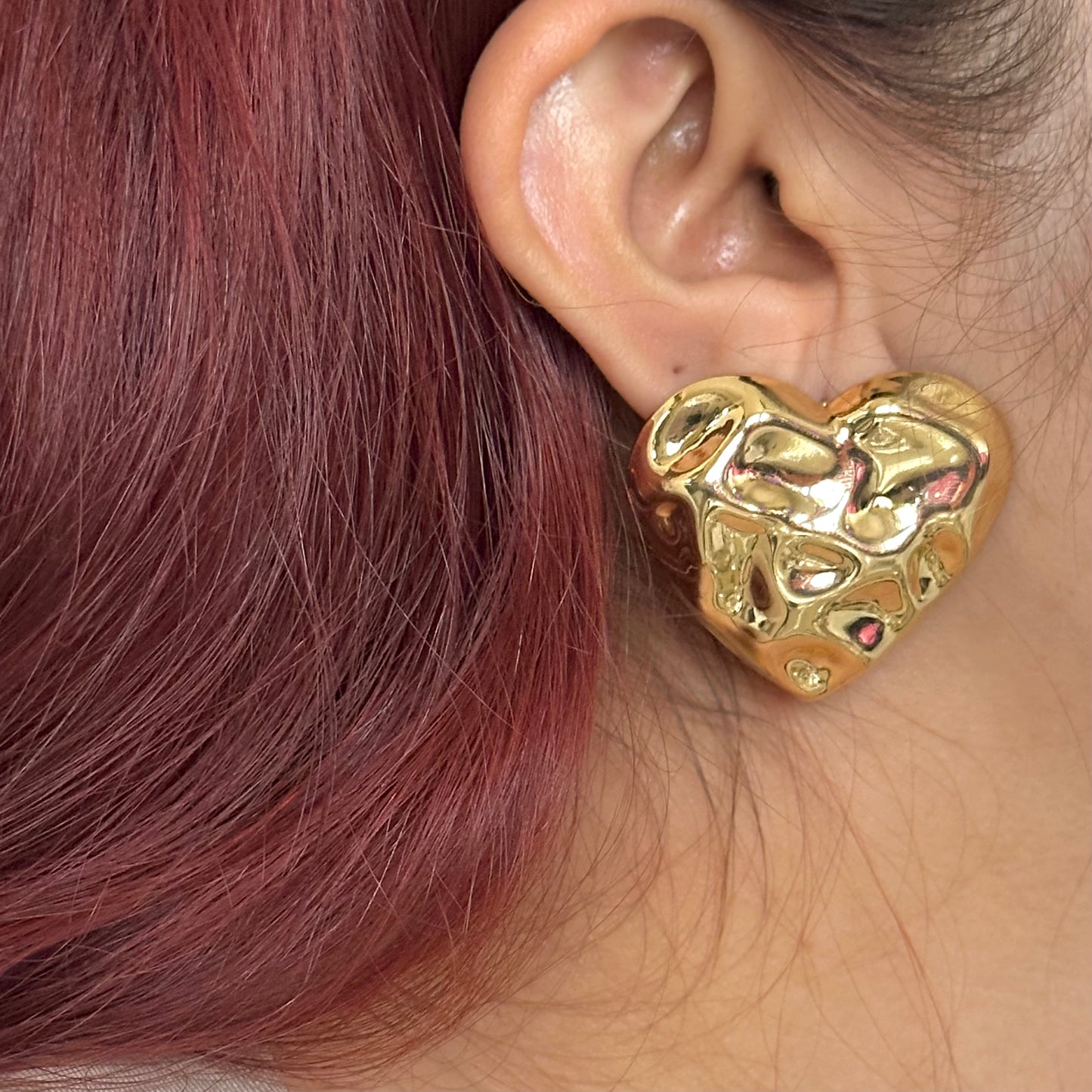 CHUNKY BOLD GOLD EARRING | 18K GOLD PLATED