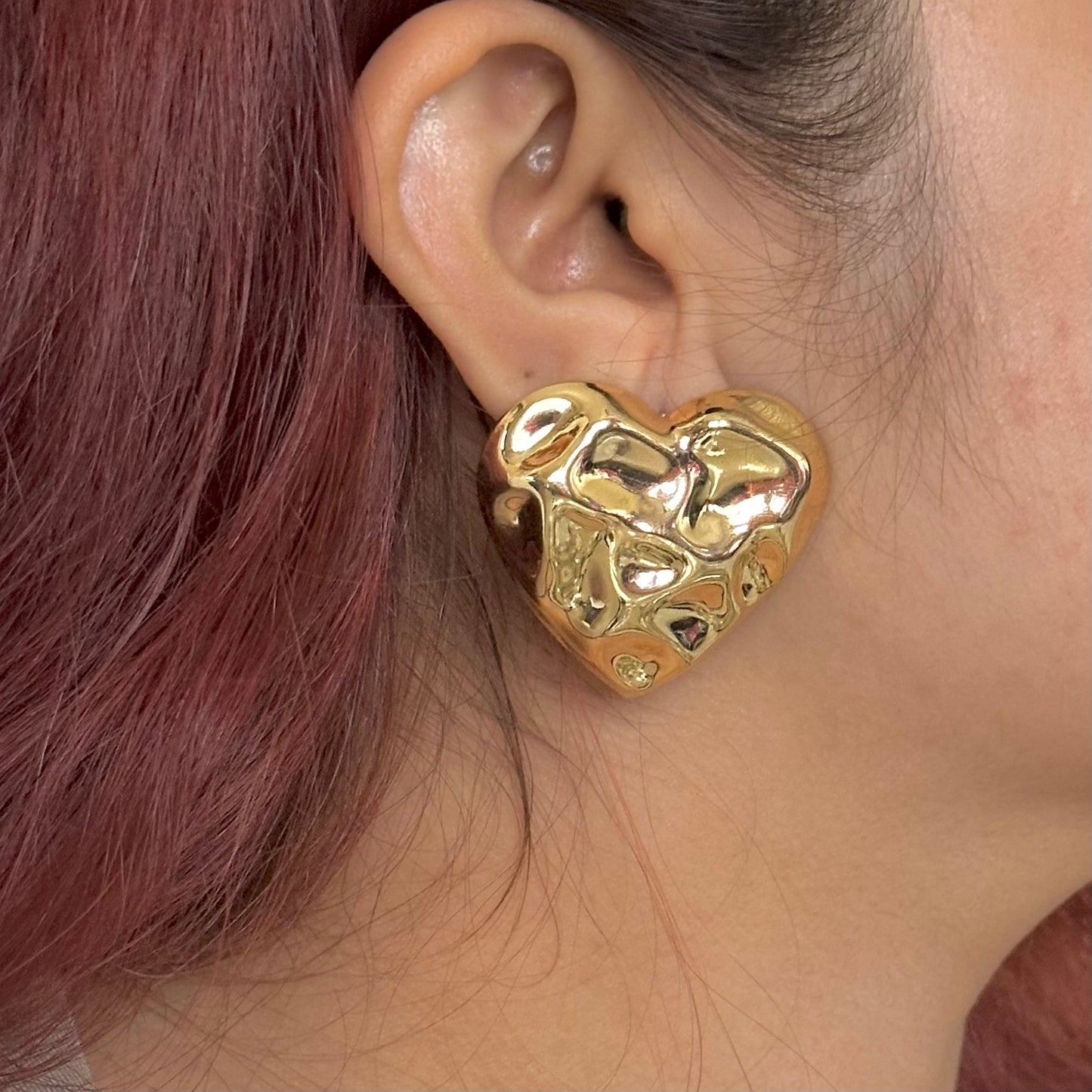 CHUNKY BOLD GOLD EARRING | 18K GOLD PLATED