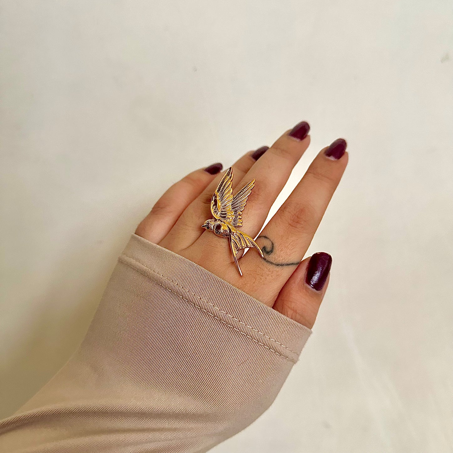 CHUNKY BRIDIE BOLD ADJUSTABLE RING | 18K GOLD PLATED